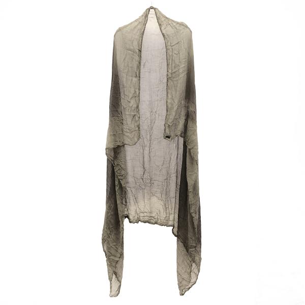 Faliero Sarti ファリエロサルティ グラデーションシルク大判 ストール  ベージュ×ブラ...