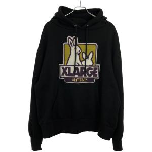 FR2×XLARGE エフアールツー×エクストララージ FXXK ICON HOODIE プルオーバースウェットパーカー FRC1747 ブラック L ITX4MLZY1VK0｜modescape