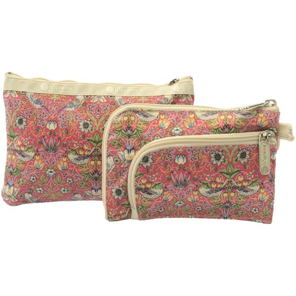 LESPORTSAC レスポートサック William Morris ポーチセット  ピンク  IT...
