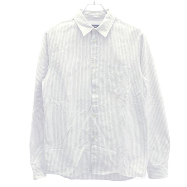 A.P.C アーペーセー コットンストライプシャツ  ホワイト M ITY3DXT07WGW