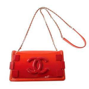 CHANEL シャネル 2014年 ボーイブリック レゴボーイココマークパテントチェーンショルダーバッグ  オレンジ  ITY3JZHI3FVO｜modescape