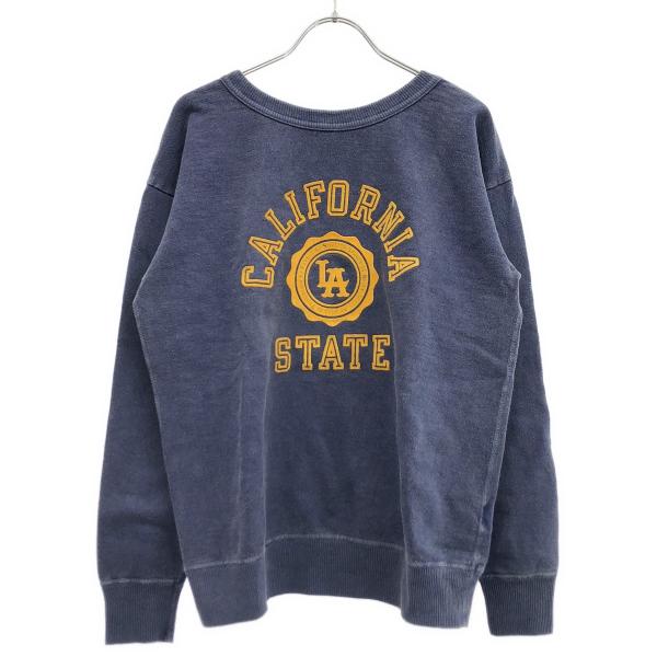 Mixta ミクスタ 後染め CALIFORNIA STATE プリントスウェットトレーナー  ネイ...