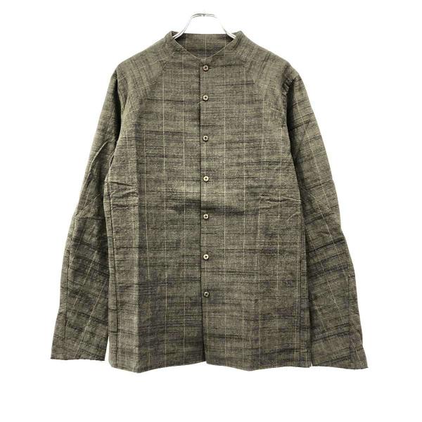 DEVOA デヴォア 24AW Shirt Washed Cotton ノーカラーシャツ SHE-D...