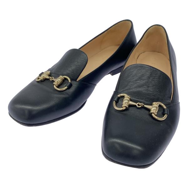 GUCCI グッチ ホースビットフラットパンプス 466702 ブラック 35 1/2 ITZPDB...