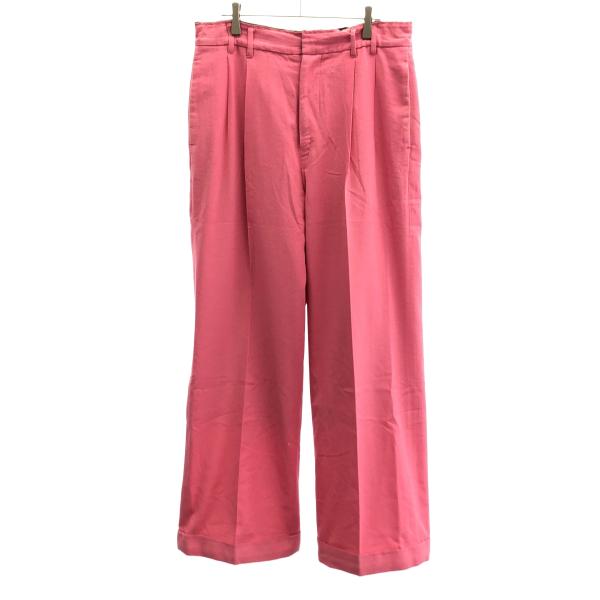 BED J.W. FORD ベッドフォード 25SS コットンシルク2タックワイドトラウザーパンツ ...