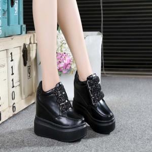 厚底 スニーカー ビジュー ウェッジソール ハ...の詳細画像1