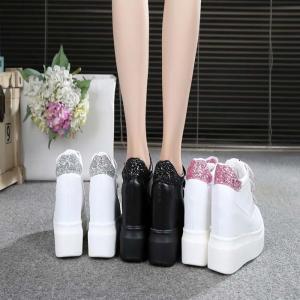 厚底 スニーカー ビジュー ウェッジソール ハ...の詳細画像2