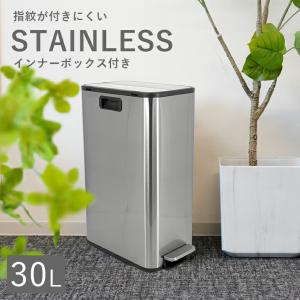 SONGMICS ゴミ箱 2分別 20L+30L 幅29cm 観音開き ペダル式 スリム ふた