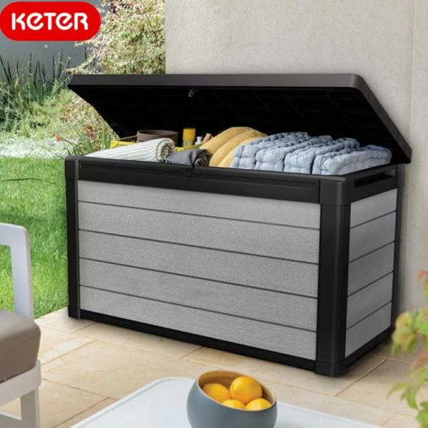 物置 収納 屋外ベンチ 屋外 ボックス ガーデニング アウトドア ケター デナリデッキボックス 38...