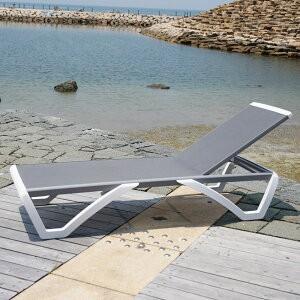 サンラウンジャー サンベッド 屋外 ガーデンファニチャー ビーチ 海水浴 スタッキング プール サン...