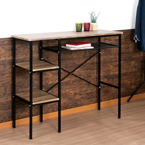 ヴィンテージ調 ハイカウンター カウンター バーテーブル お洒落 インテリア ブラウン カウンターテ...