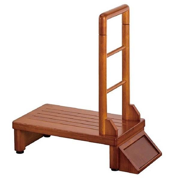 手すり付き玄関台60 足腰 サポート 立つ 杖 手すり付き 寝室 玄関 居間 シニア 介護 敬老の日...