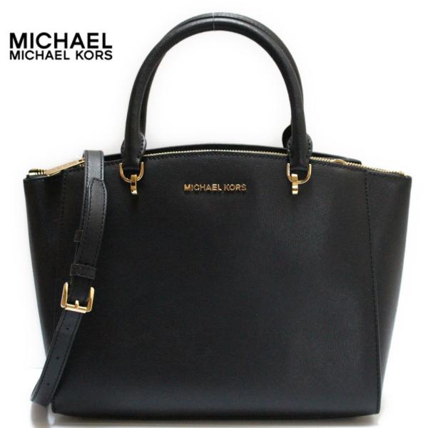 マイケルコース バッグ ハンドバッグ レザー ラージ サッチェル Michael Kors ELLI...