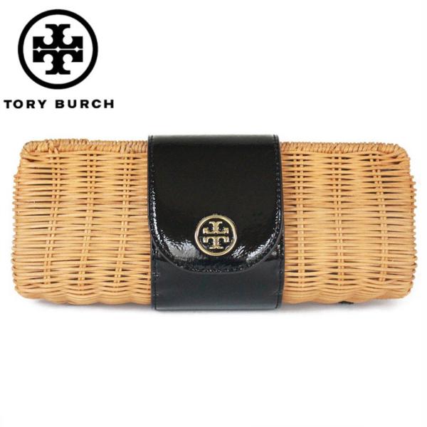 トリーバーチ バッグ ロゴクラッチバッグ かごバッグ Tory Burch RATTAN LOGO ...