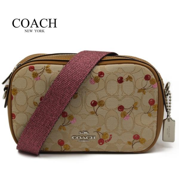 コーチ バッグ ショルダーバッグ ミニポシェット シグネチャー チェリー アウトレットア COACH...