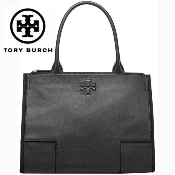 トリーバーチ バッグ トートバッグ エラ キャンバス レザートート Tory Burch ELLA ...
