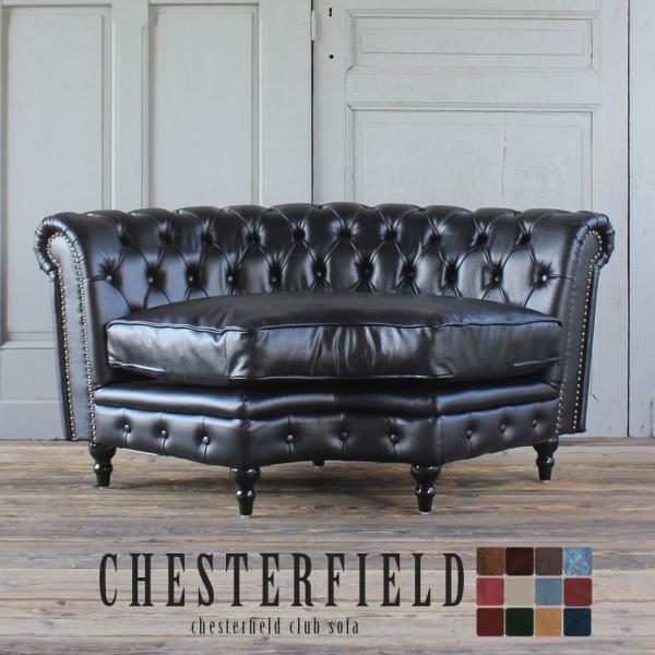 チェスターフィールド ソファ 鋲打ち 英国風 2人掛けパーツ アンティーク 黒 ブラック pvc v...