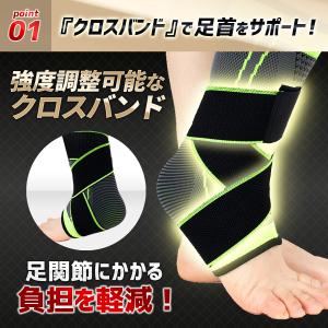 足首 サポーター 捻挫 テーピング 足底腱膜炎...の詳細画像2