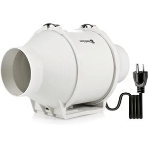 Hon&Guan ダクトファン インバータダクトファン 110V~240V Hon&Guan ダクトファン 100mm インバータダクトファン 省エネ 塗装