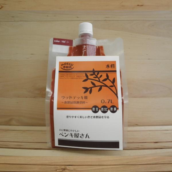ウッドデッキ用保護塗料 【マホガニー】0.7L （水性塗料/防腐/防虫/防カビ/屋外用）