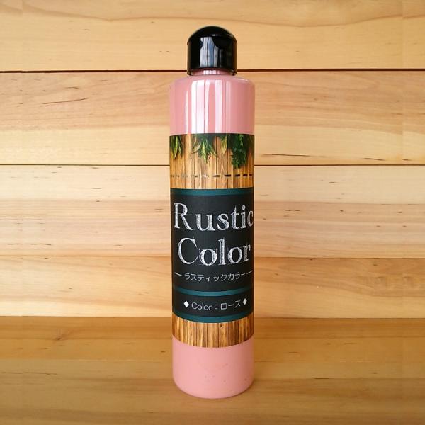 ラスティックカラー【ローズ】250ml　屋内屋外共通　木製品着色剤　（水性塗料/ジェリータイプ）
