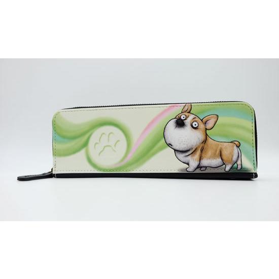 犬のコーギーさんのペンケース　ペンポーチ　筆箱　かわいい　アニマル　キャラクター　001