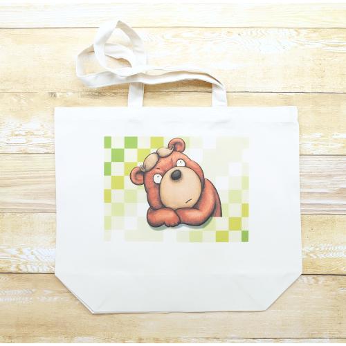 カツラのクマさんのイラスト03のバッグ トートバッグ レディース ショルダーバッグ 鞄 肩掛け トー...