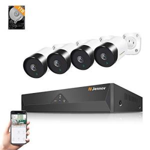 Jennov 防犯カメラ 屋外 有線 ネットワークカメラPOE 室内対応 スマホ連携 監視カメラ 500万画質 高精細 音