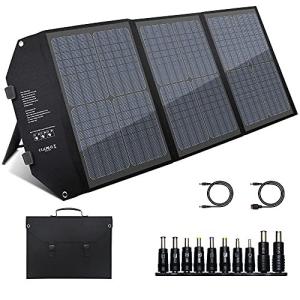 Enginstar ソーラーパネル 60W ソーラーチャージャー 折りたたみ式 ポータブル電源充電器 DC出力 最大60W/ Type-C出力 18W