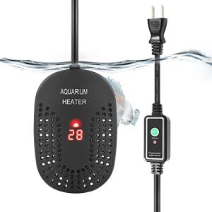FEDOUR 25W/50W/100Wミニ水槽用ヒーター、デジタル温
