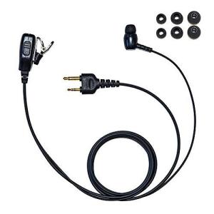 ICOMALINCO等トランシーバー対応互換  高耐久 プロ用カナルイヤホン付きクリップマイクロホン