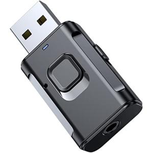 Bluetooth トランスミッター&amp;レシーバー 一台多役 Bluetooth送信機＆受信機 超小型 マイク内蔵 SBC対応 3.5mmオーディ