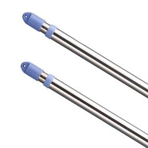 ekans ステンレス伸縮物干し竿 2.8m〜4m 2本セット ストレート ハンガー掛け付き