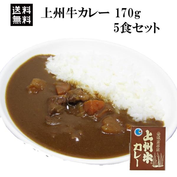 10％OFFクーポン配布中 上州牛カレー 170g 5食 セット 国産牛 100%使用 レトルトカレ...