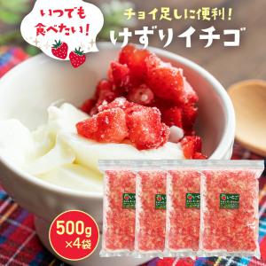 けずりいちご2kg（500ｇ×4袋） 冷凍 苺 イチゴ 果物 フルーツ 国産 静岡県産 採れたて スムージー ジャム かき氷 アイス 冷凍果実