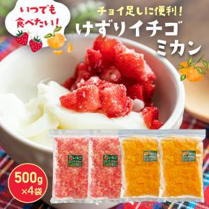 みずたま農園製茶場 けずりいちご2kg（500g×4袋） 冷凍 苺 イチゴ