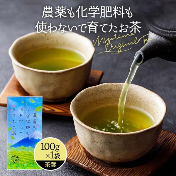 新茶 でお届け 2024 お茶 緑茶 農薬不使用 100g お茶の葉 日本茶 茶葉 深蒸し茶 静岡茶...