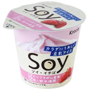 【冷凍】豆乳アイス Soy <ソイ> イチゴ 105ml × 6個｜mogumogu