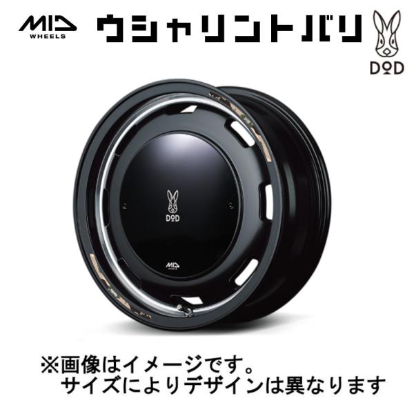 MID ホイール x DOD ウシャリントバリ 4H100 15x4.5J +45 セミグロスブラッ...