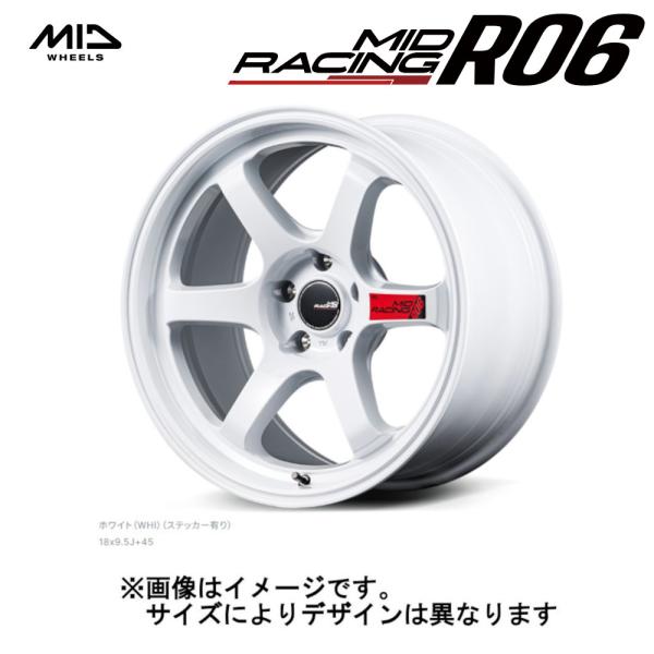 MID RACING MIDレーシング R06 4/100 15x5.0J +45 ホワイト D70...