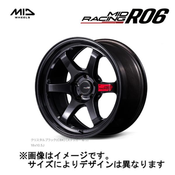 MID RACING MIDレーシング R06 5/100 18x7.5J +48 クリスタルブラッ...