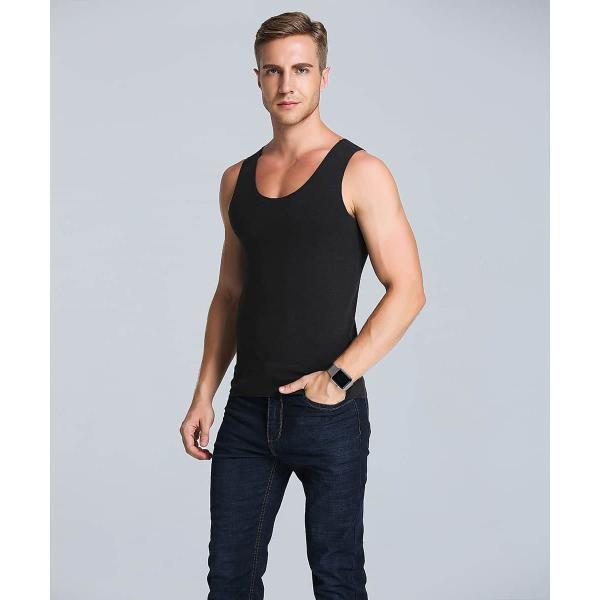 インナー メンズ 発熱 発熱インナー タンクトップ DRALON生地 暖か 伸縮性 シームレス 保温...