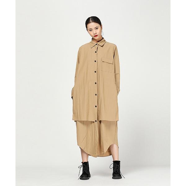 シャツワンピース×C yards ワンピース レディース デザイン ロングワンピース ロングシャツ ...