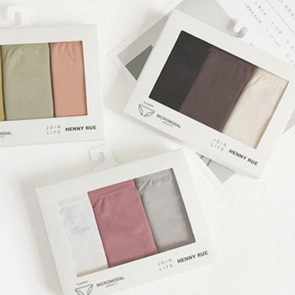 【3枚セット】 下着 ショーツ パンツ スタンダード シンプル レディース 箱入り レーヨン 女性 ...