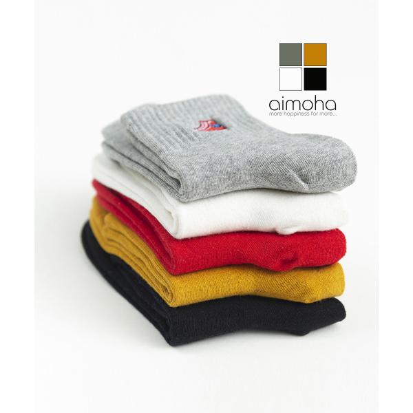 靴下 カジュアル レディース おしゃれ かわいい 綿 綿混 ソックス 暖かい 無地 スニーカー ロゴ...