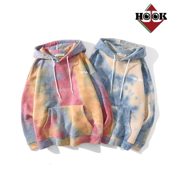 【大人気商品】パーカー タイダイ柄   オーバーサイズ ユニセックス  ストリート 個性派【HOOK...