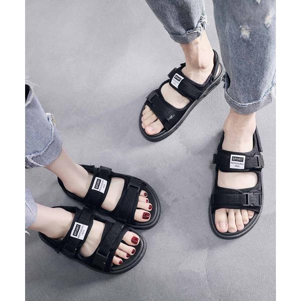 スポーツサンダル レディース 厚底 スポサン ウェッジソール 歩きやすい ピーチサンダル マジックテ...