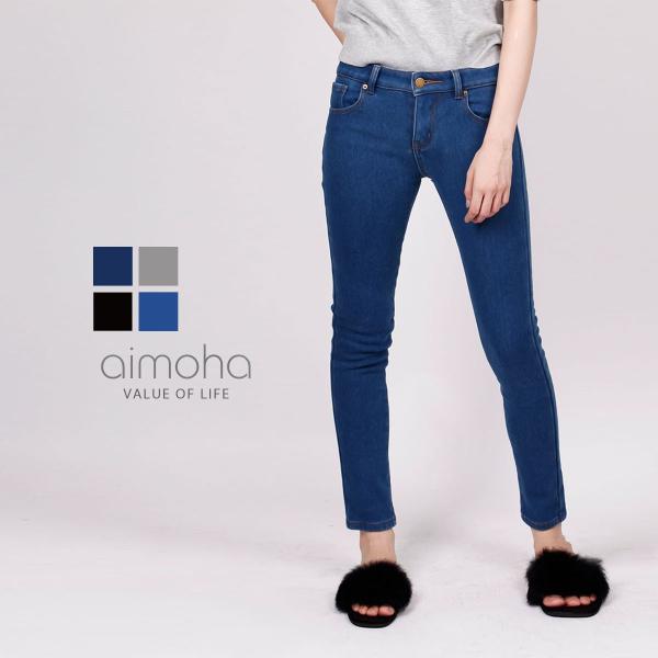 裏起毛パンツ デニム レディース 裏フリース ストレッチ 暖か あったか 裏フリース デニムパンツ ...