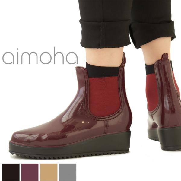 レインブーツ ショート レディース おしゃれ ショート サイドゴア オックスフォード 靴 軽量 防水...