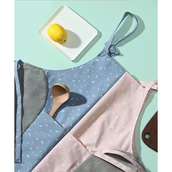 手拭き付きエプロン エプロン 可愛い おしゃれ ポケット 手拭き 便利 レディース メンズ ユニセッ...